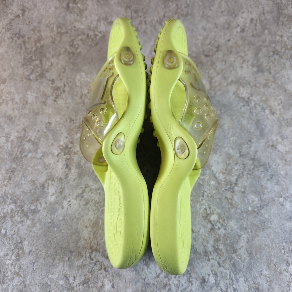Vintage Christian Dior Lime Jelly Slides Size Womens 40 / 9 - 9.5 / Mens 7 - 7.5 - Picture 5 of 7